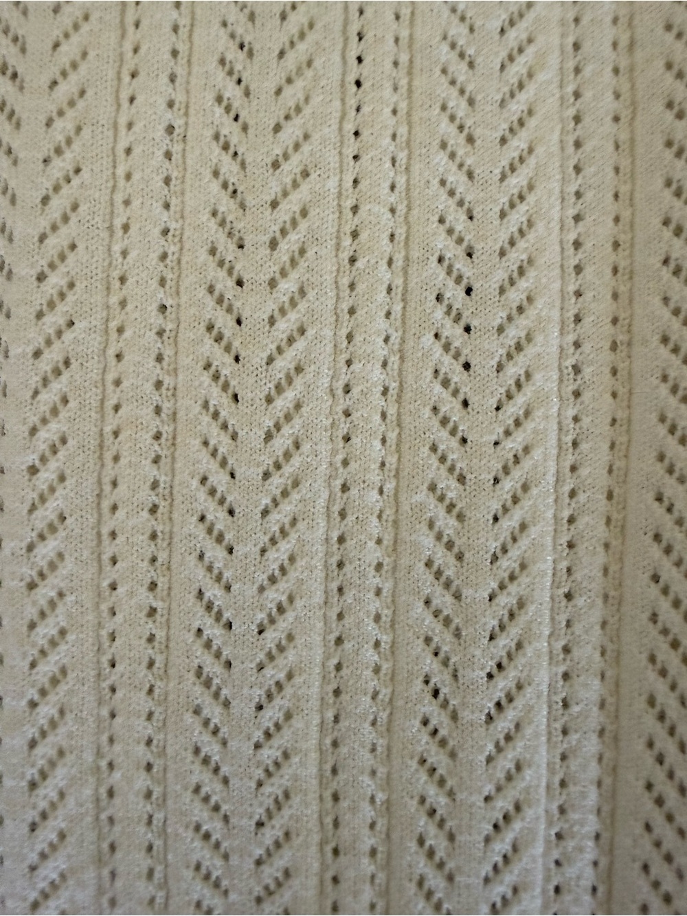 Veronica Beard Openwork Cream Knit Shell - Picture 4 of 6